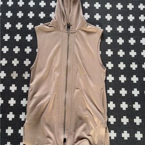 Forever 21 Tan Sleeveless Hoodie